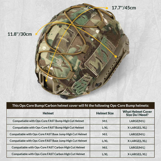 Votagoo Helmet Cover Combo, Tactical Helmet Cover for Fast Helmet-1