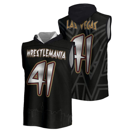WrestleMania 41 City Football Jersey2025Wrestling Sports Sleeveless Hoodie Men Women Hooded Vest Kids New Vest Tank Top Children