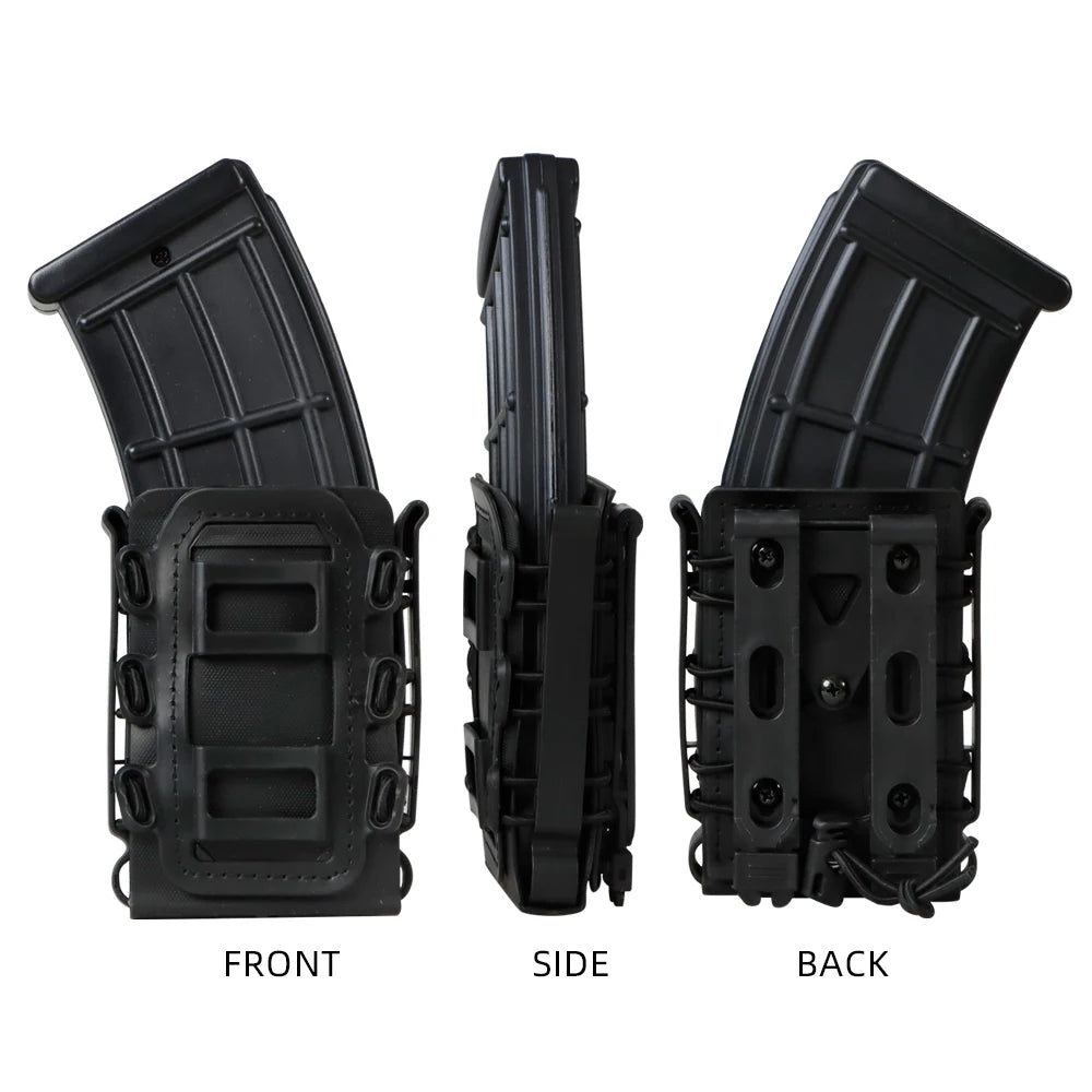 Tactical 5.56 Scorpion Soft Shell Magazine Pouch, 9mm Belt Holster, MOLLE Accessories, 7.62 Rifle Case, Glock 17 Pistol Holster