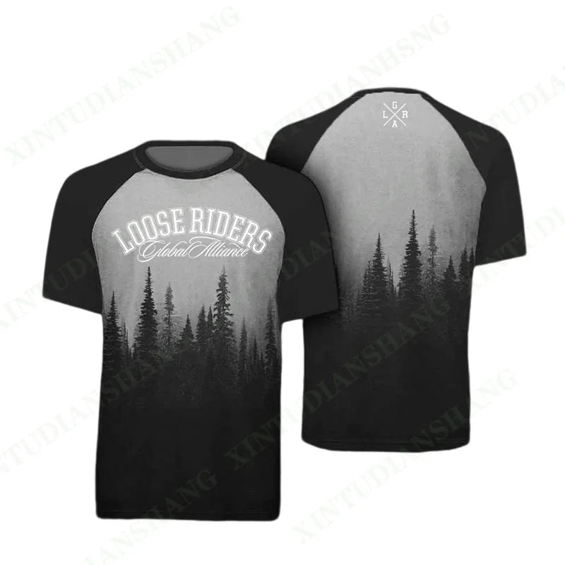 2023 Loose Rider Short Sleeve Jersey BMX MTB Mountain Bike Summer Shirts DH Motocross Downhill Enduro Sweatshirts