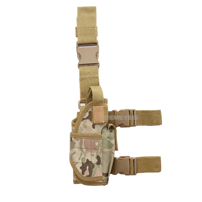 Universal Drop Leg Gun Holster Right Handed Tactical Thigh Pistol Bag Pouch Legs Harness for All Handguns