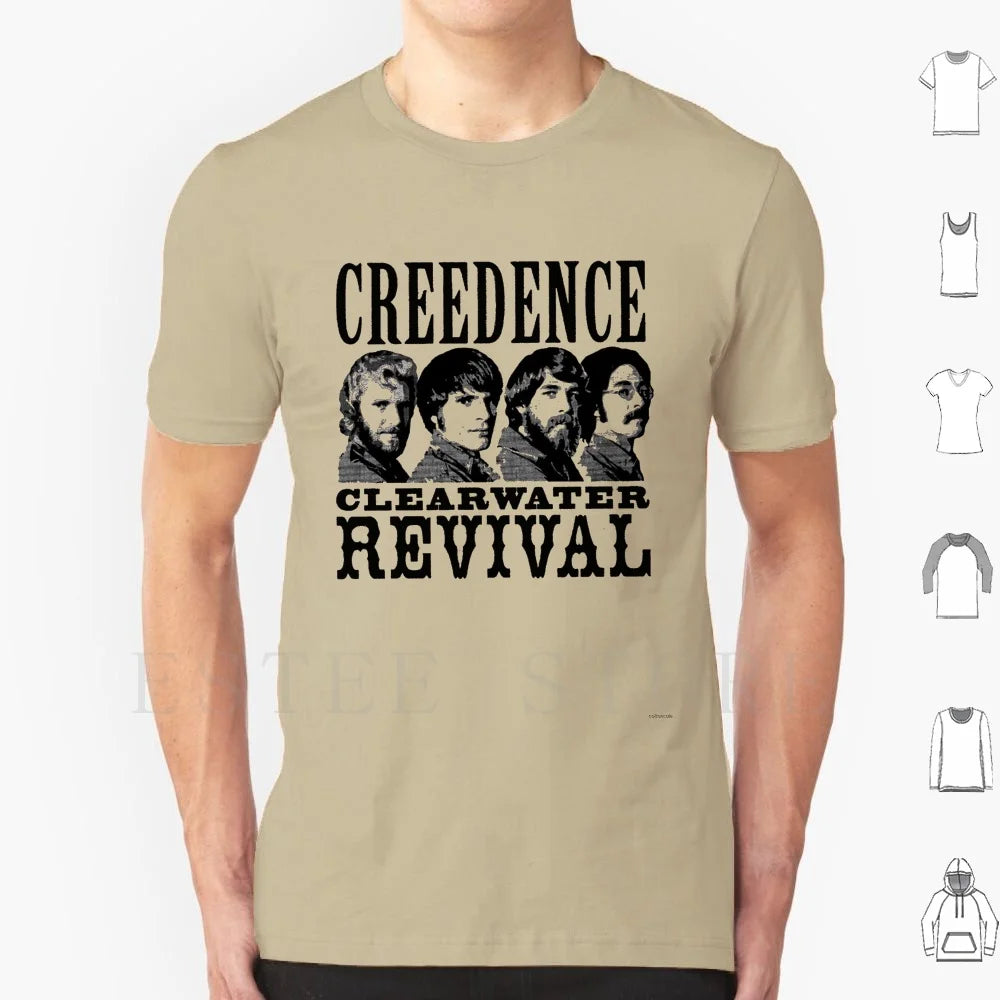 Untitled T Shirt Cotton Men DIY Print Credence Ccr Credence Clearwater Revival Vintage Studio Retro Music Deadhead Vinyl Tape