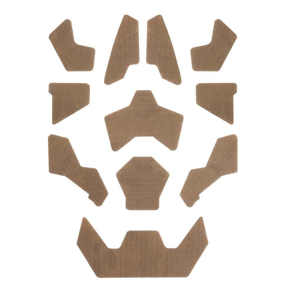 11Pcs Tactical Helmet Magic Sticker Airsoft Helmet Patches Hook and Loop  camo Sticky for FAST SF High-Cut Helmet Accessories