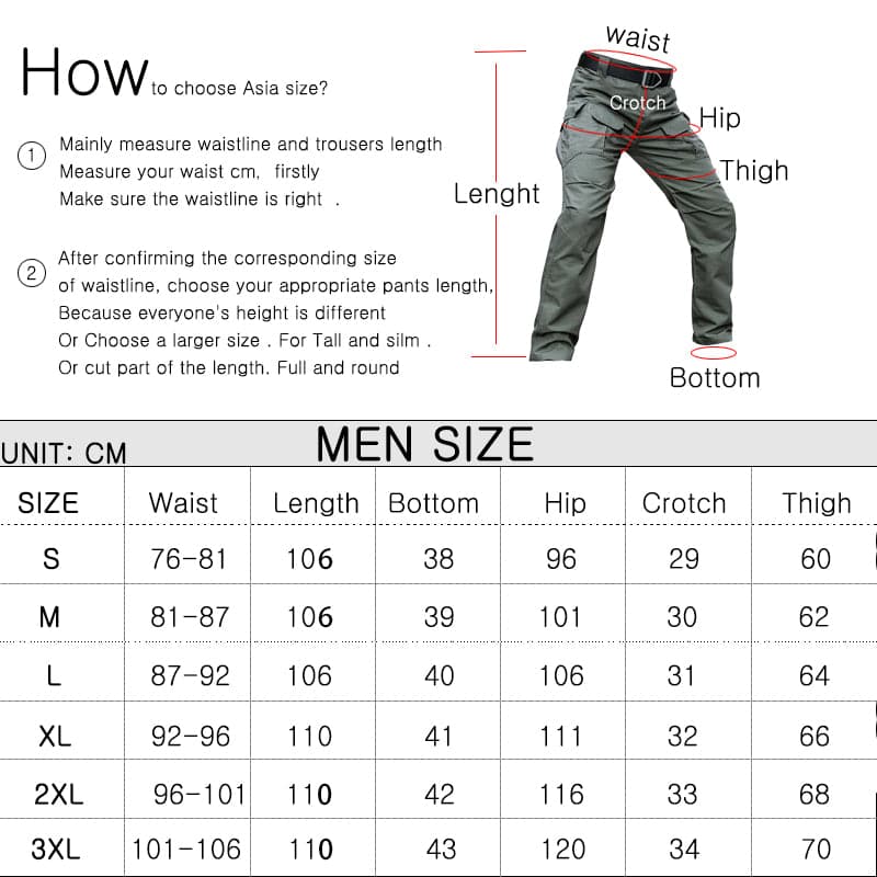 Trekking Hiking Ripstop Waterproof Tactical Military Work Cargo Pants-4