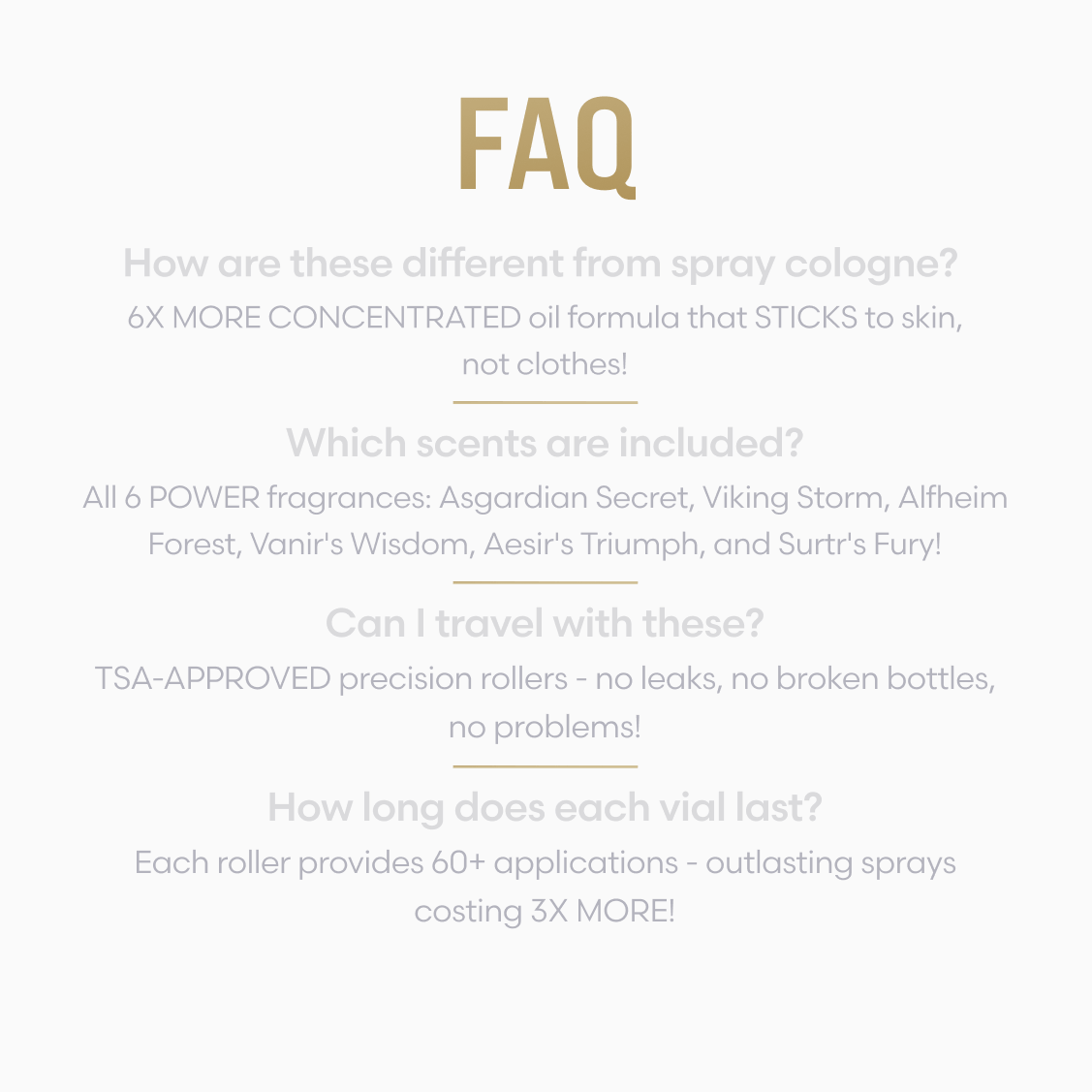 Cologne Oil Sample Kit