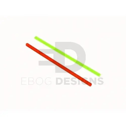 Ebog Designs - 1mm Red & Green Fiber Optic Rod (50mm)
