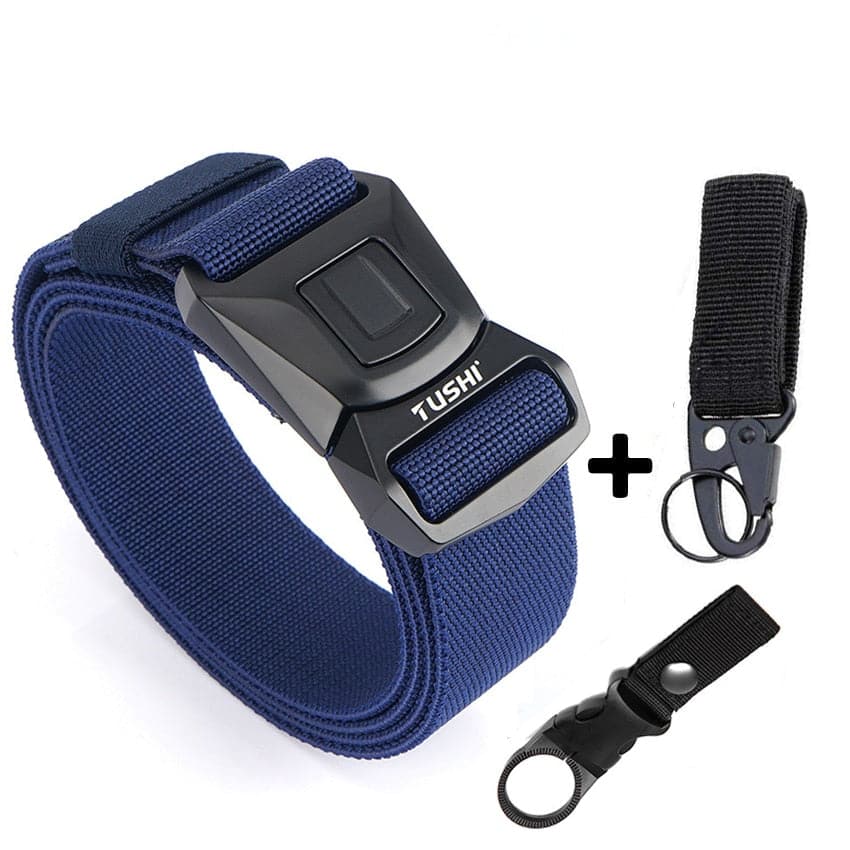 Zinc Alloy Pluggable Buckle Elastic Mens Belts-13