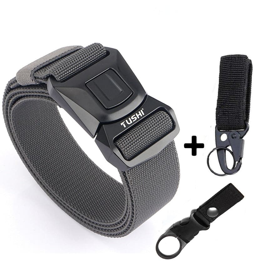 Zinc Alloy Pluggable Buckle Elastic Mens Belts-16