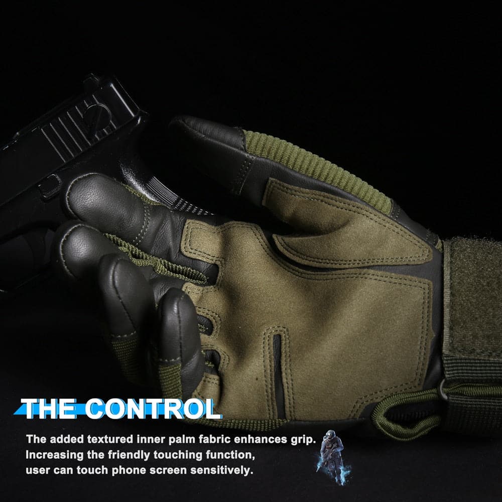 Tactical Military Rubber Hard Knuckle Outdoor Gloves - LY-3