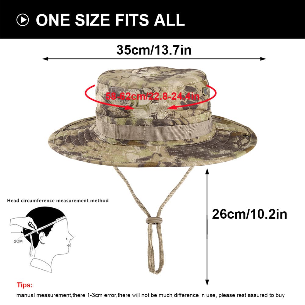 Tactical Airsoft Sniper Camouflage Bucket Boonie Hats-4