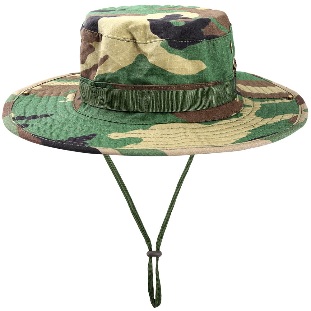 Tactical Airsoft Sniper Camouflage Bucket Boonie Hats-15