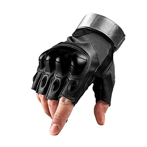 Tactical Military Rubber Hard Knuckle Outdoor Gloves - LY-8