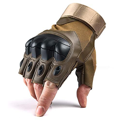Tactical Military Rubber Hard Knuckle Outdoor Gloves - LY-6