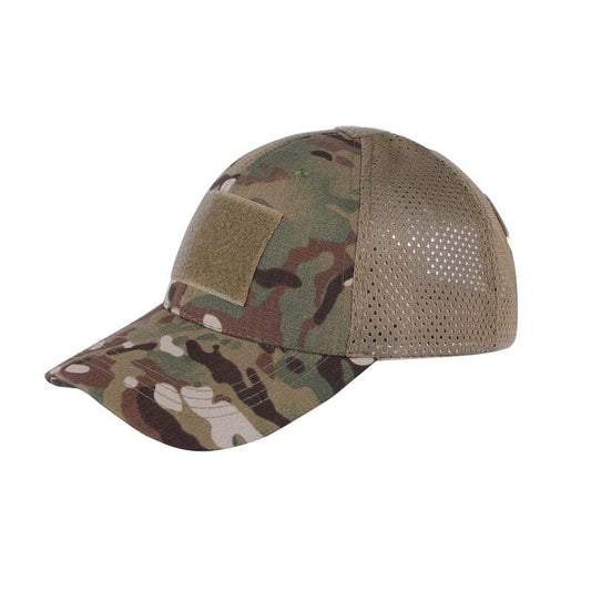 Tactical Operator Can stick Velcro Multicam Mesh Cap-0