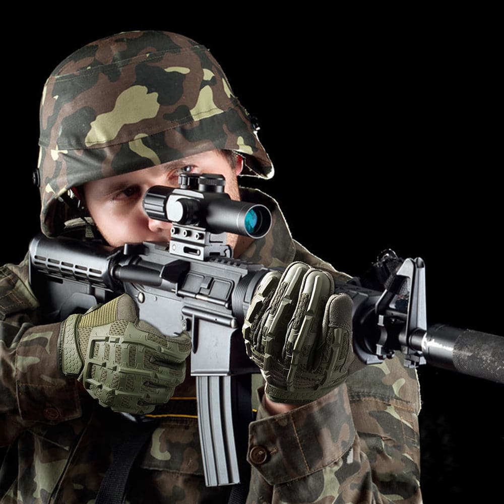 Paintball Airsoft Shooting Combat Protective Fingerless Glove-3