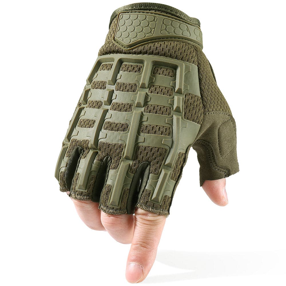 Paintball Airsoft Shooting Combat Protective Fingerless Glove-8
