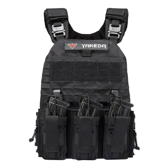 military tactical plate carrier vest with cummerbund pouches-0