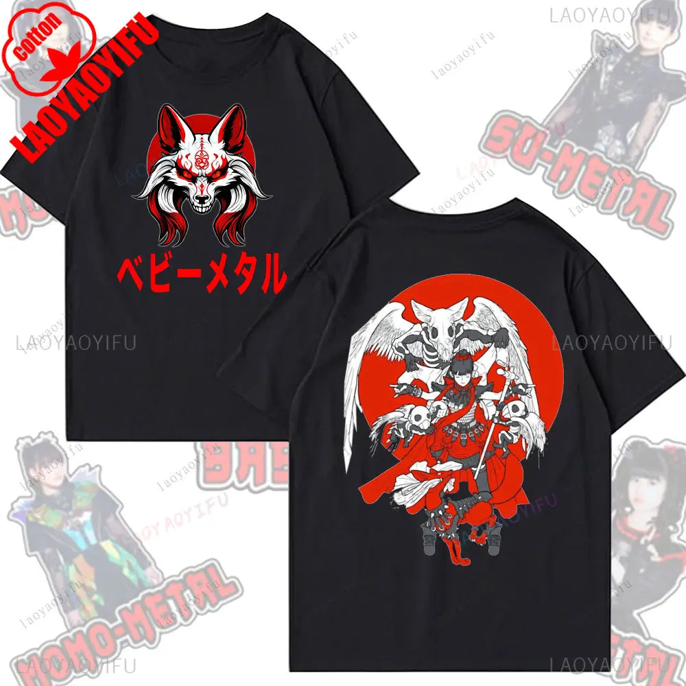 Babymetal Japanese Band T-shirt Men Hip-hop Rock Band Casual Short Sleeve Y2k T-shirt Tops Beautiful Unisex Clothing Y2K Top
