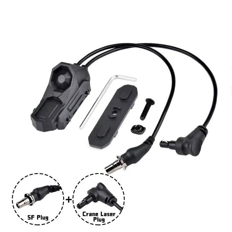 Tactical SF/2.5/3.5 Pressure Button Dual Function Remote Switch PEQ OGL NGAL DBAL M600 M300 Airsoft Scout Light Parts For 20MM