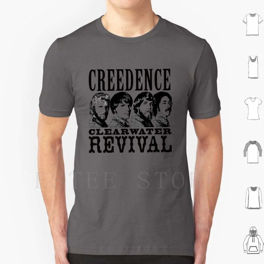 Untitled T Shirt Cotton Men DIY Print Credence Ccr Credence Clearwater Revival Vintage Studio Retro Music Deadhead Vinyl Tape