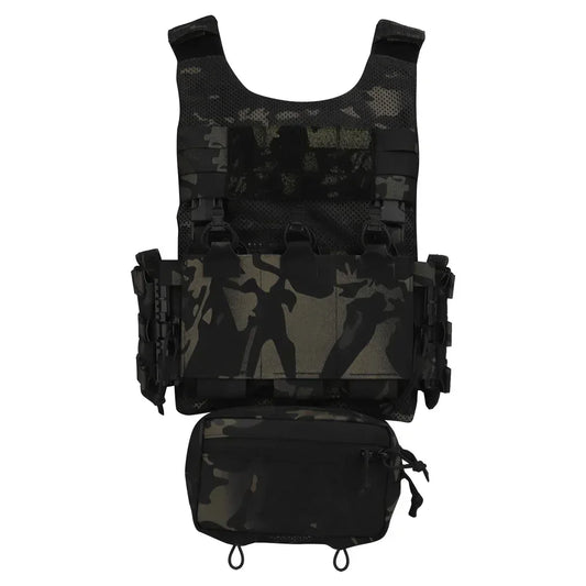 Tactical OTB LV119 Vest Quick Release Cummerbund with Triple 5.56 Mag Pouch Airsoft Hunting Vest Rear Overt Plate Bag