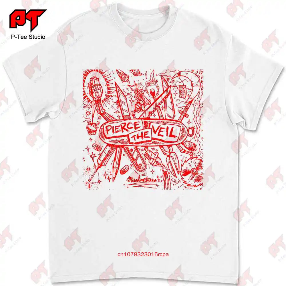 Pierce The Veil T Shirt Metal Music Ptv Misadventures Cotton Xs To 5Xl JZC8