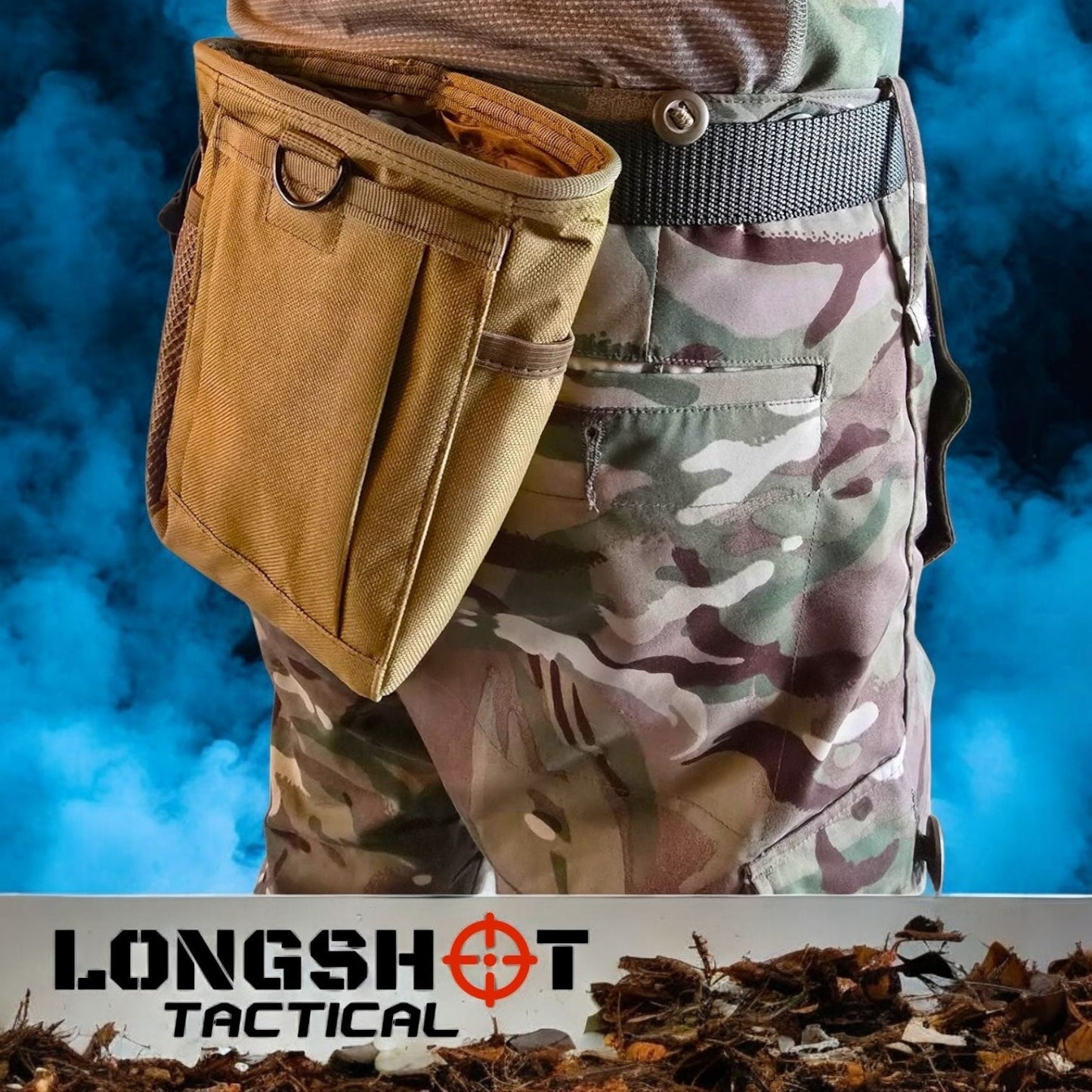 Airsoft Magazine Dump Pouch - Longshot Tactical - Coyote Tan