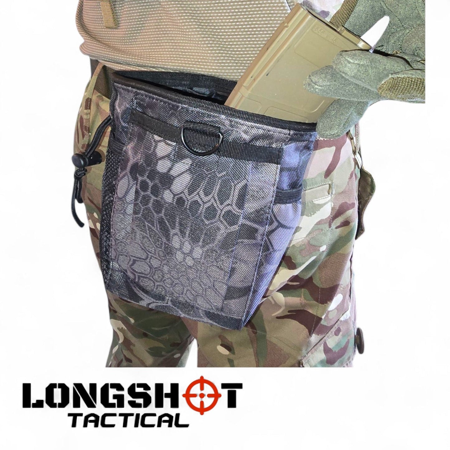 Airsoft Magazine Dump Pouch - Longshot Tactical- Urban Ash Camo