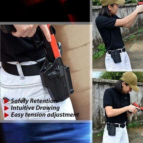 Amomax Per-Fit Adjustable Universal  Multi-Fit Holster (Left Handed)