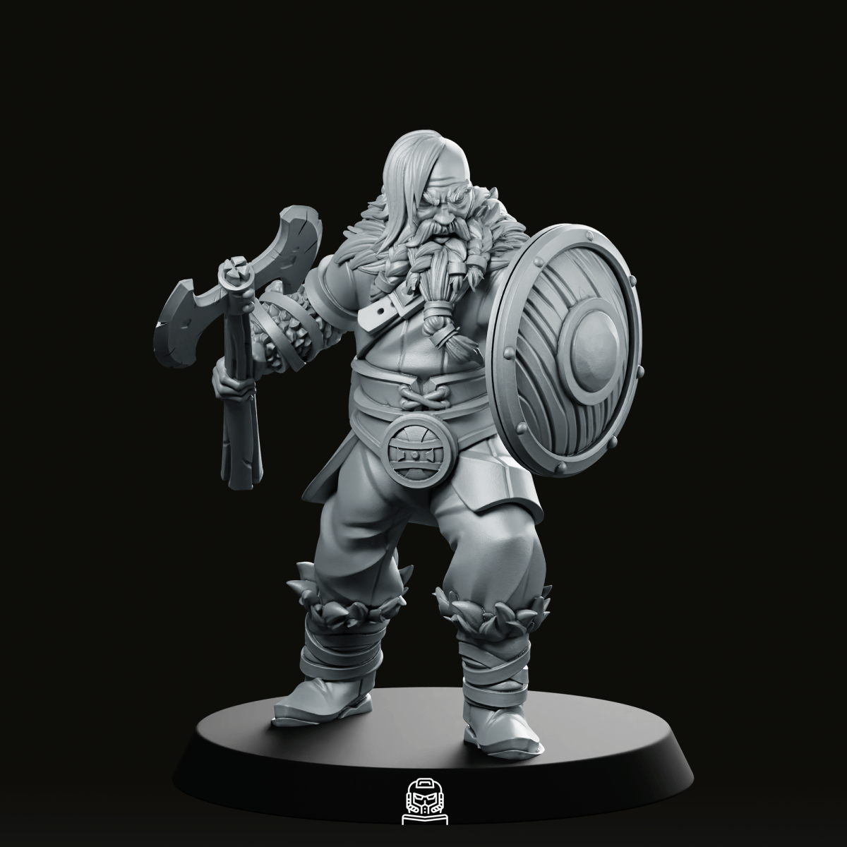 Axe and Shield Viking Miniature