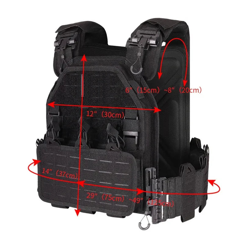 YAKEDA Tactical Vest Outdoor Hunting Plate Carrier Protective Adjustable Vest Airsoft Carrier Combat Equipment