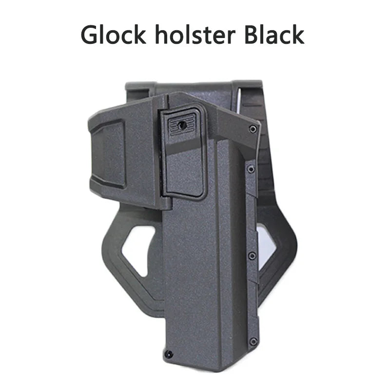 Movable Gun Holsters for Colt 1911 Glock 17 18 Airsoft Pistol Gun Holster Fit Flashlight or Laser Mounted Right Hand with Sling
