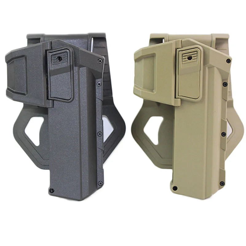 Movable Gun Holsters for Colt 1911 Glock 17 18 Airsoft Pistol Gun Holster Fit Flashlight or Laser Mounted Right Hand with Sling