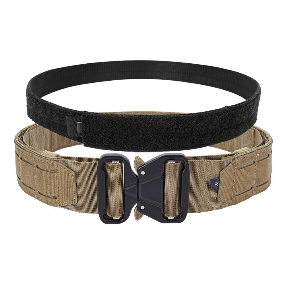 Tactical Quick Release Metal Buckle Belt for Men Laser MOLLE Multi-camo Belts Hunting Clothing Accessories 2 Inch Airsoft Gear