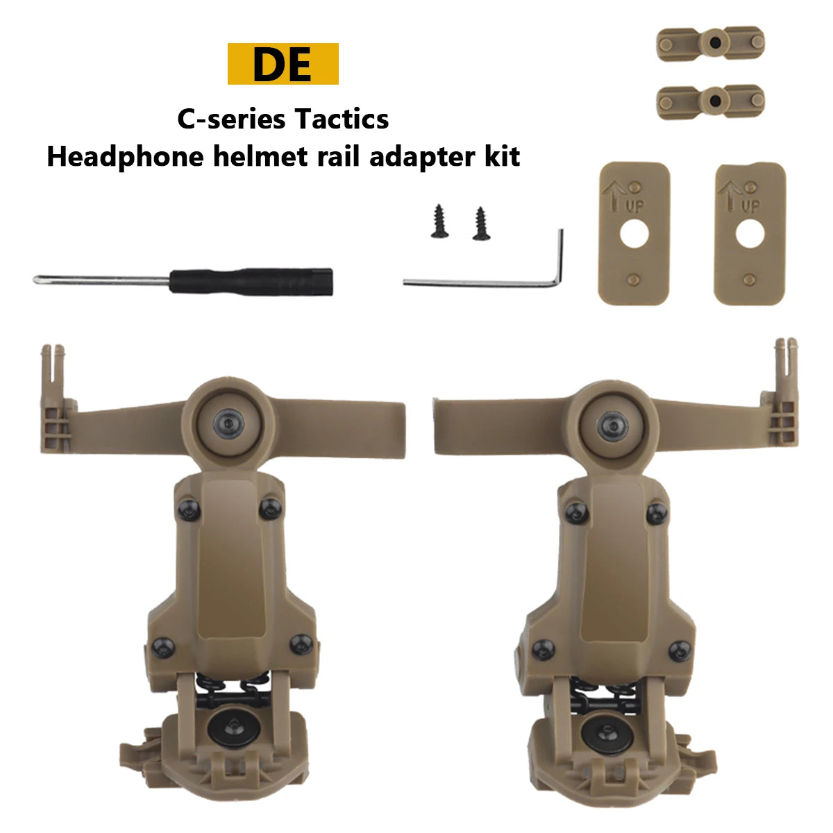 Helmet Rail Adapter For PELTOR ComTac 2&3 Airsoft Shooting Accessories Headset Mount Fit Ops Core ARC Team Wendy MLOK Rail