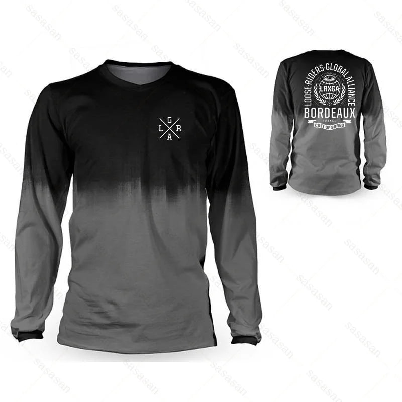 Motocross Loose Riders Short Sleeve Jersey MTB Mountain Bike Breathable Shirts DH BMX Enduro Men's Sweatshirts