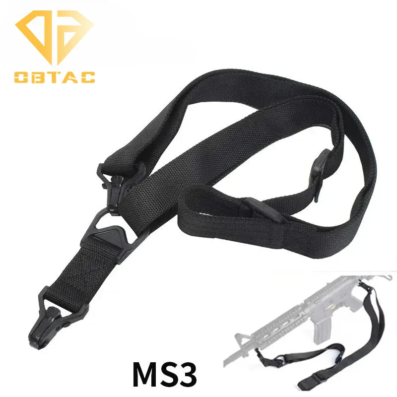 MS2 MS3 MS4 Airsoft Tactical Rifle Sling 2 Point Quick Detach Nylon Adjustable Strap Fit Outdoor Shooting Hunting Accessories