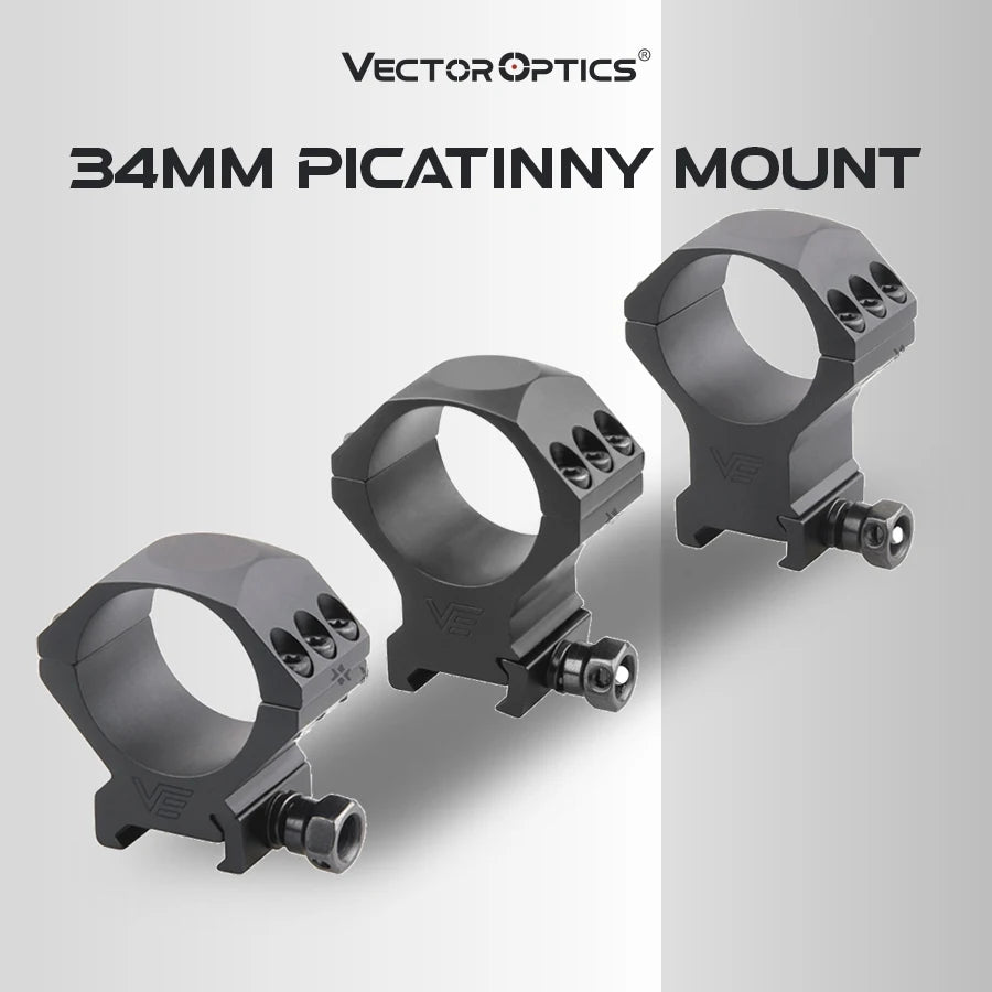 Vector Optics Tactical 34mm Scope Rings Mount Fit Picatinny Airsoft Accsesories Ak 47 Ar 15 Hunting Rifle Accessories