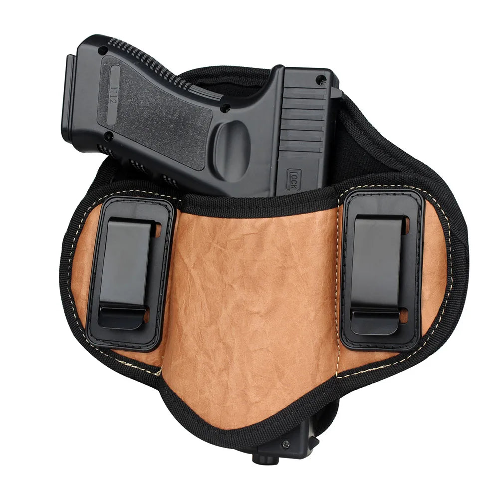 Hunting Tactical PU Leather Holster Concealed Gun Pouch For Glock 17 19 23 32 Sig Sauer Beretta Kahr Bersa Thunder Gun Holster