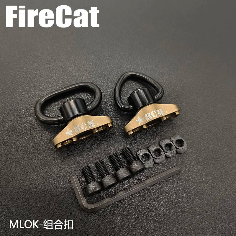 Airsoft Tactical Metal QD Sling Mount for MLOK Rail Quick Release Steel Push Button Attachment Points Hunting Gun Accessories