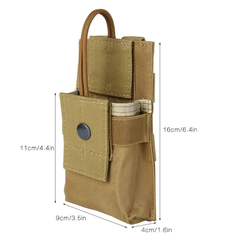 1000D Nylon Tactical Universal MOLLE Walkie Talkie Bag Military Hunting Portable Airsoft Accessories Wargame CS Gear Supplies