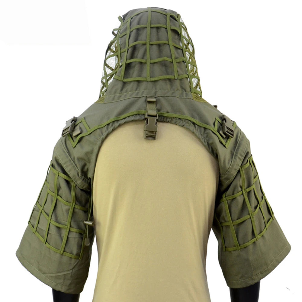 Ghillie Suit Foundation Tactical Sniper Coat Viper Hoods Camouflage Clothes For Airsoft Paintball Hunting Accessories, Ripstop