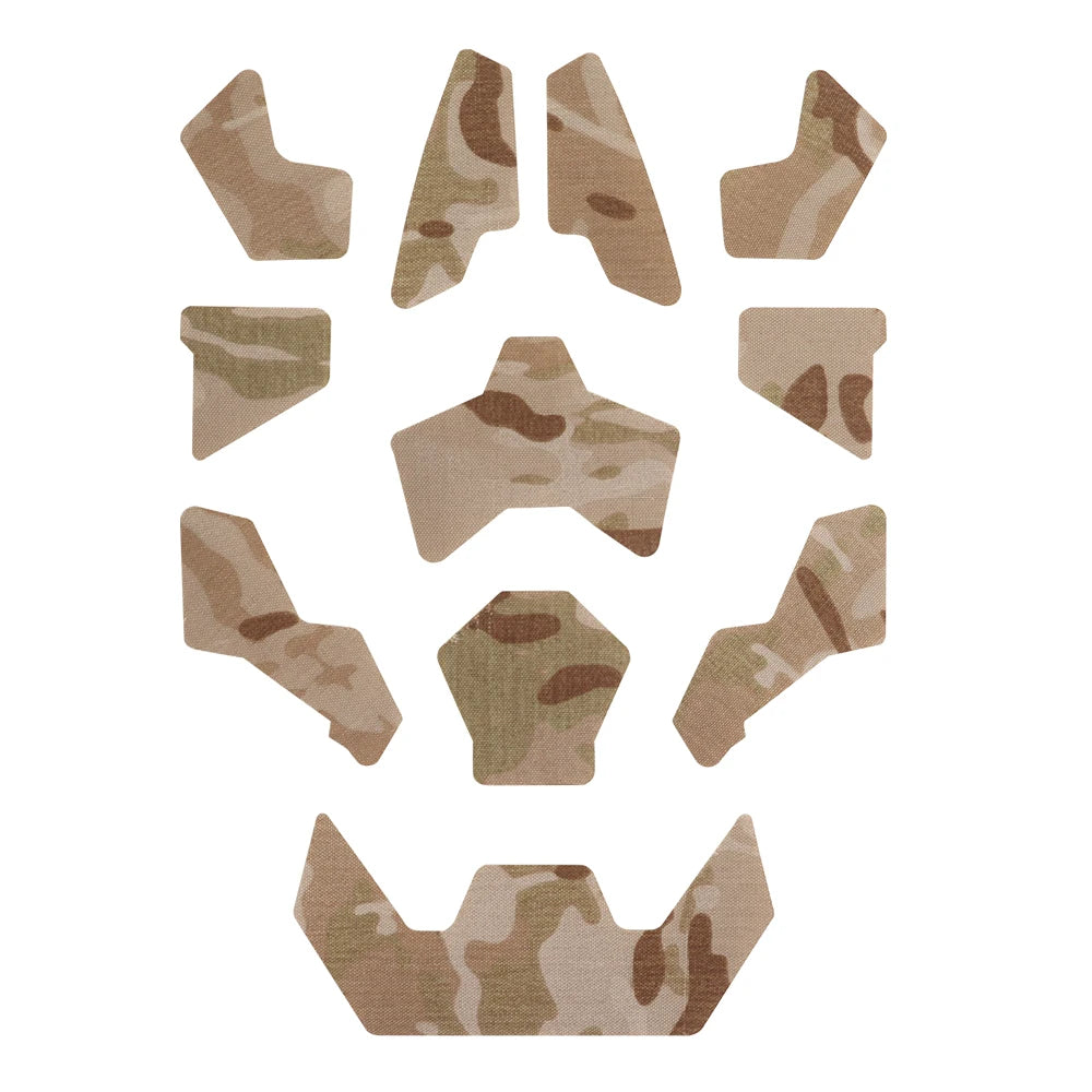 11Pcs Tactical Helmet Magic Sticker Airsoft Helmet Patches Hook and Loop  camo Sticky for FAST SF High-Cut Helmet Accessories