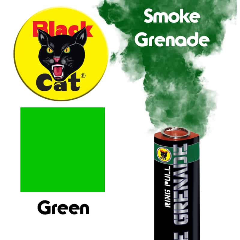 Black Cat Ring pull smoke grenade (Green)