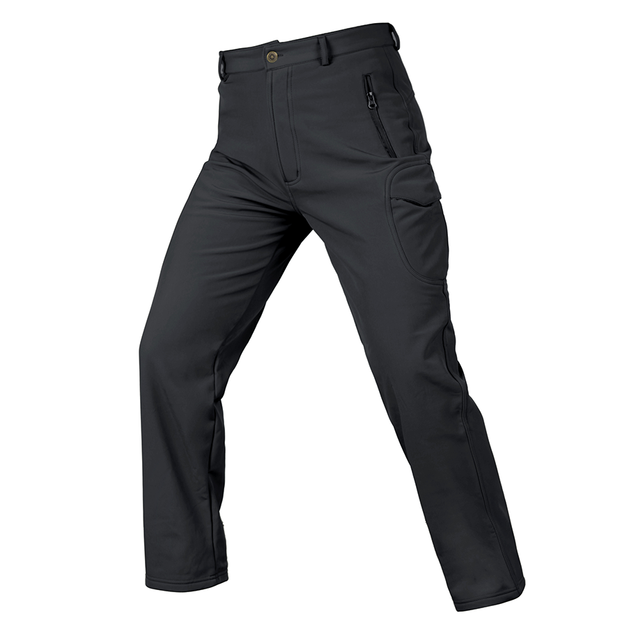 Winter Fleece Lined Softshell Tactical Pants for Ski Snowboard Outdoor-0