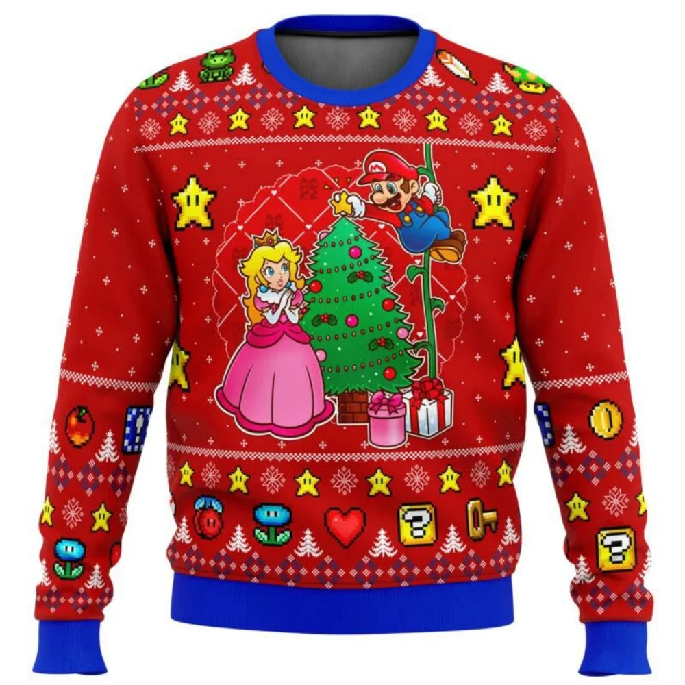 Christmas Sweater Gift Santa Claus Pullover For Men 3D Sweatshirt Top Selling Autumn and Winter Clothing Kart Ugly 2024 New Year