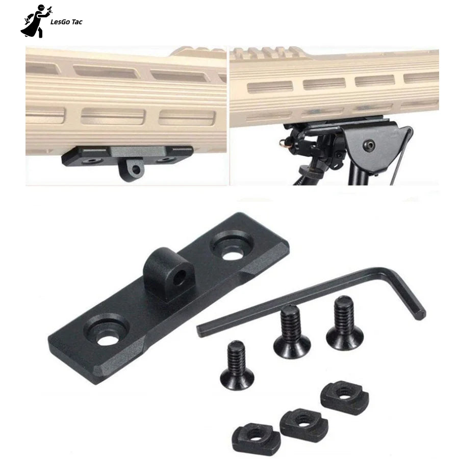 LesGo Tactical MLOK Keymod Bipod Mount Handguard Adapter Low Profile AR15 Rifle Accessory Bipods Picatinny Rail
