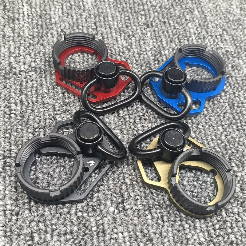 New AEG Side End Plate Flexible QD Sling Mount Push Botton Adapter Fit for M4 M16 Airsoft BK Receiver End Plate Hunting Parts