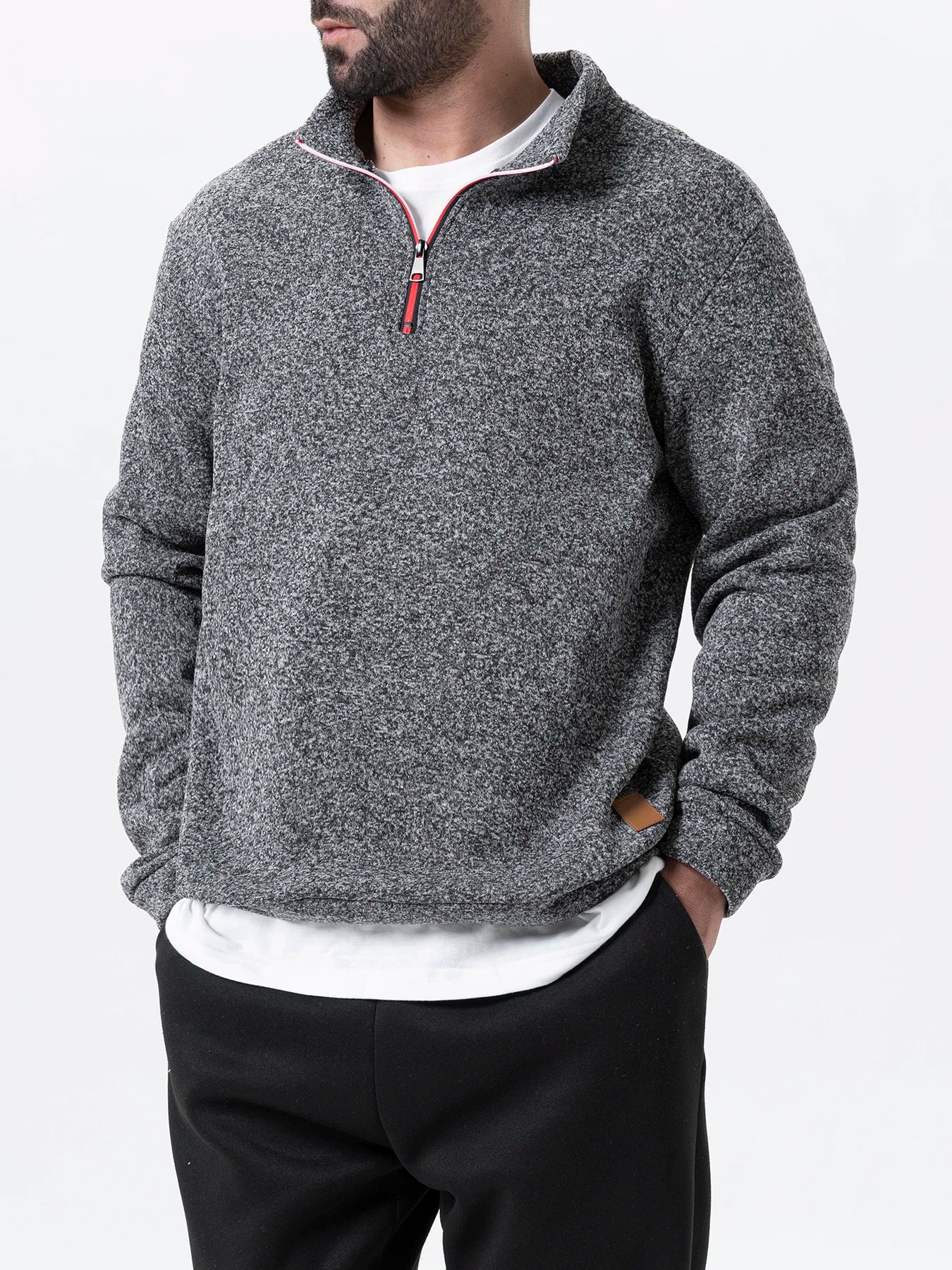 Autum Men's Turtlenecks Sweaters Knitwear Daily Casual Pullovers Solid Color Fleece Warm Sweatshirt Loose Fit Male Streetwear