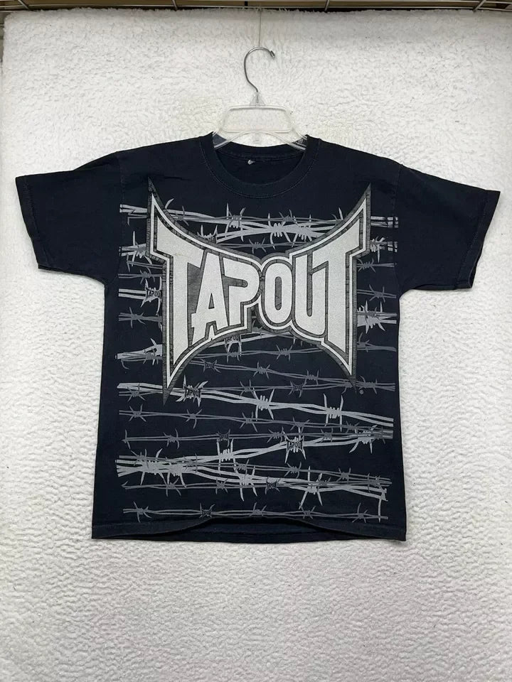 Europe And America New Oversize Long Sleeve Gothic Street Letter Printed T-shirt Men Retro Harajuku Hip Hop Loose Cotton Tops